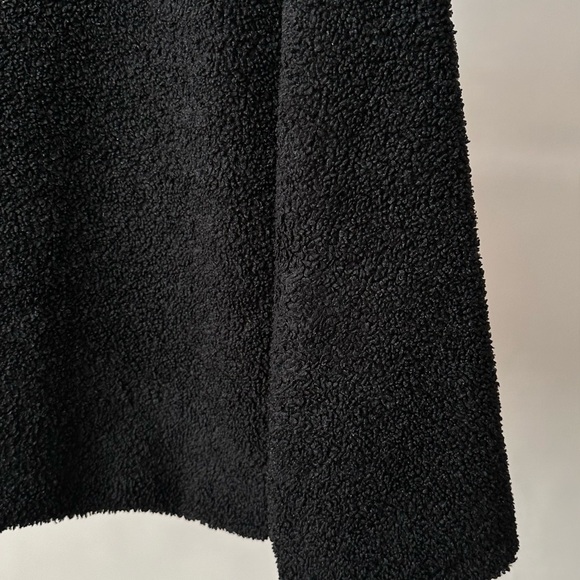 FEW MODA NEW YORK Faux Shearling Teddy Coat Cropped in Black Size-Medium - Picture 8 of 9